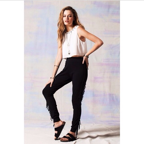 Tribal embroidered cropped top