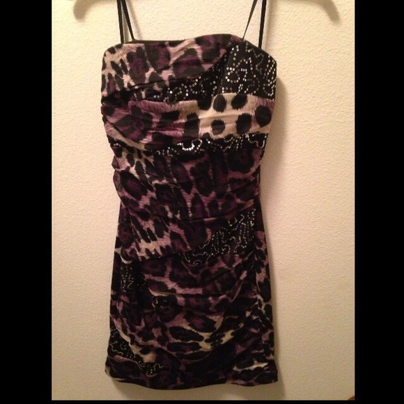 Sequined Strapless Dress - Picture 2 of 3