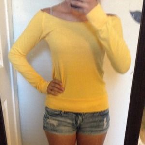 Yellow Off the Shoulder Top
