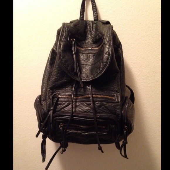 Black "leather" backpack