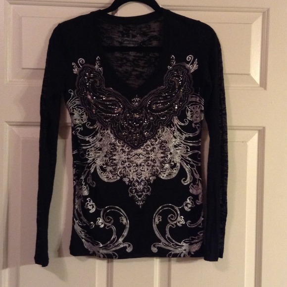 Shimmering Sexy Long Sleeve T-Shirt