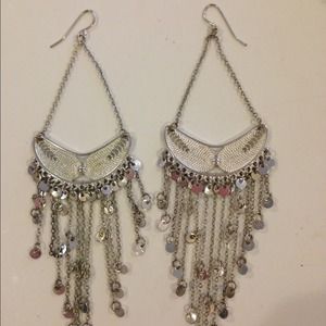 Silver chandelier earrings
