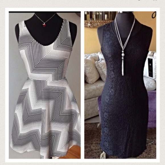 Geo Print dress & Lace Dress