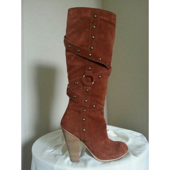 Suede Knee High Boots