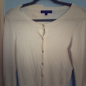 Cream 3/4 sleeve cardigan