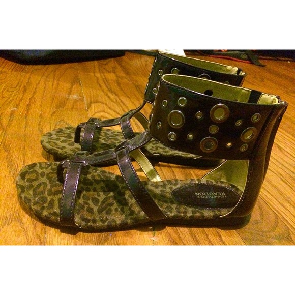 Dark purple sandals