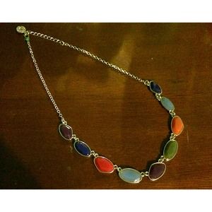 Colored stone necklace