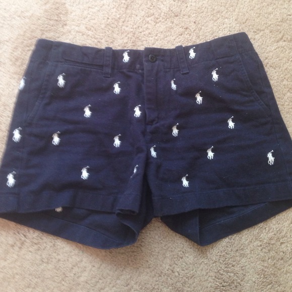 --HOLD-- Ralph Lauren Navy Logo Shorts Sz 2