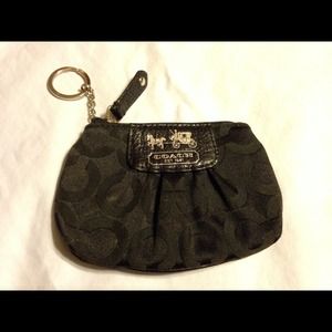 Coach coin purse with key ring