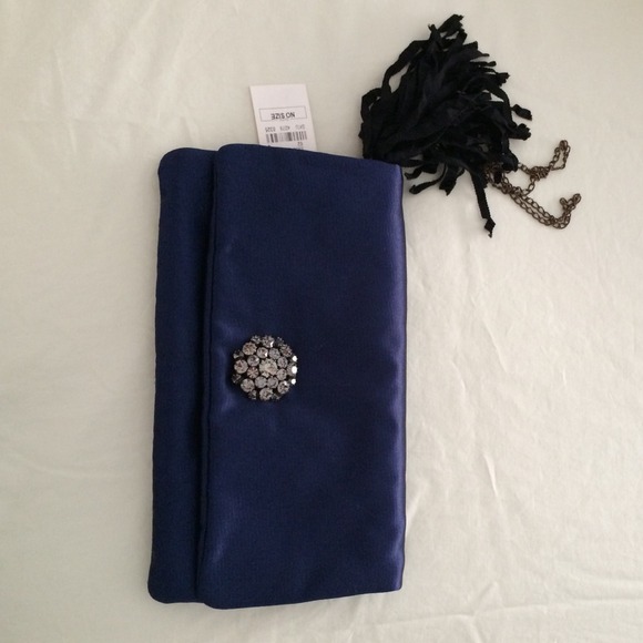 Lanvin navy clutch