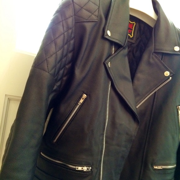 KEEPING πHOST PICKπ NWOT MOTO LEATHER JACKETπ - Picture 2 of 4