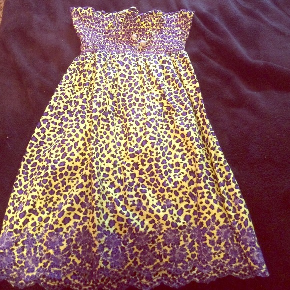 Purple cheetah print dress