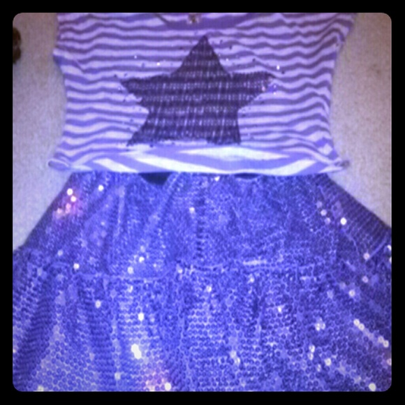 Disco t-shirt and skirt