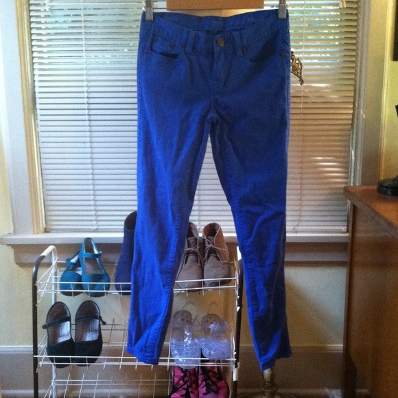 Blue J.Crew toothpick ankle jeans