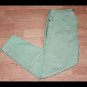 Forever 21 Mint Skinny Jeans