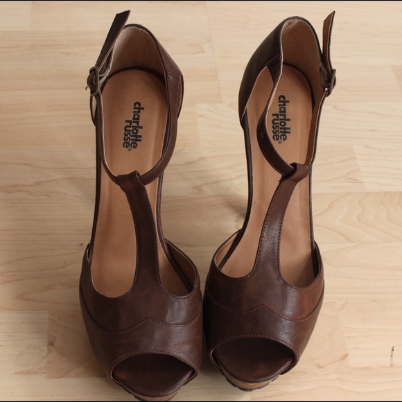 Charlotte Russe Peep Toe Pumps