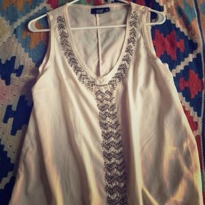 Beaded beige tank