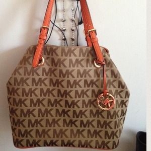 MK authentic purse medium size orange handle