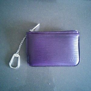 Authentic Louis Vuitton purple key pouch
