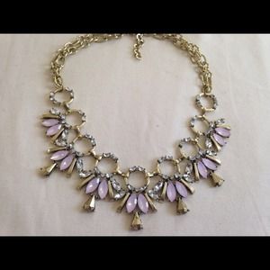 Pink Goldtone statement necklace