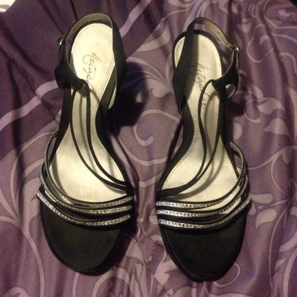 Black and Silver Heels