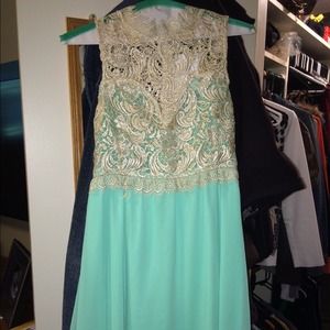 Boutique mint green and cream dress!!!!