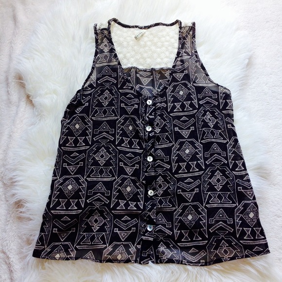 B•Jewel tribal print sleeveless top