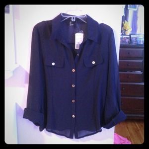 Chiffon button up shirt