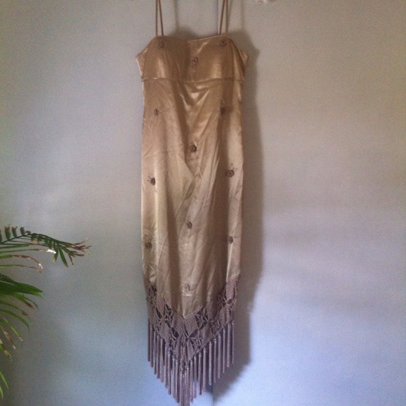 Sue Wong gold dress