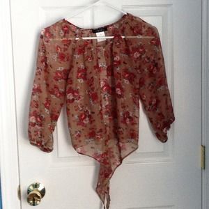Floral polyester top