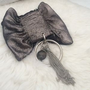 Italy Fiorucci Shimmer Lamb Skin Party Wrist Purse