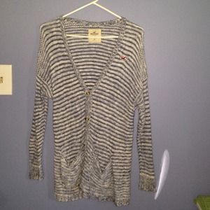 Button Up Striped Sweater