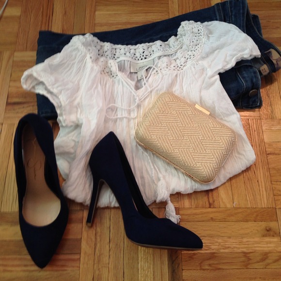 Jessica Simpson Blue Microsuede Adeni