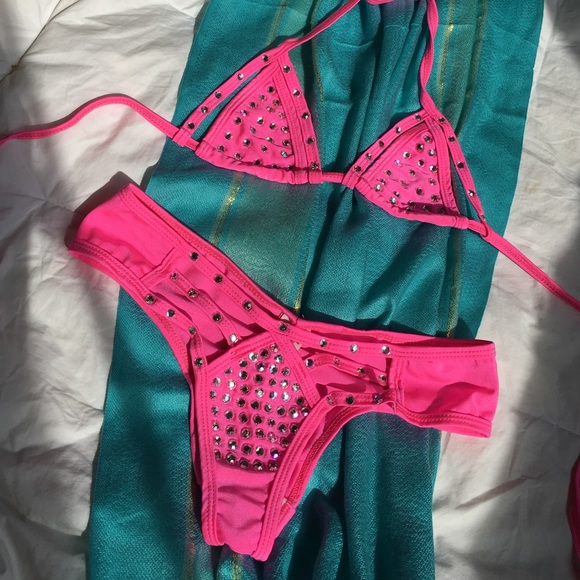 Rare pink J valentine rhinestone bikini - Picture 2 of 4