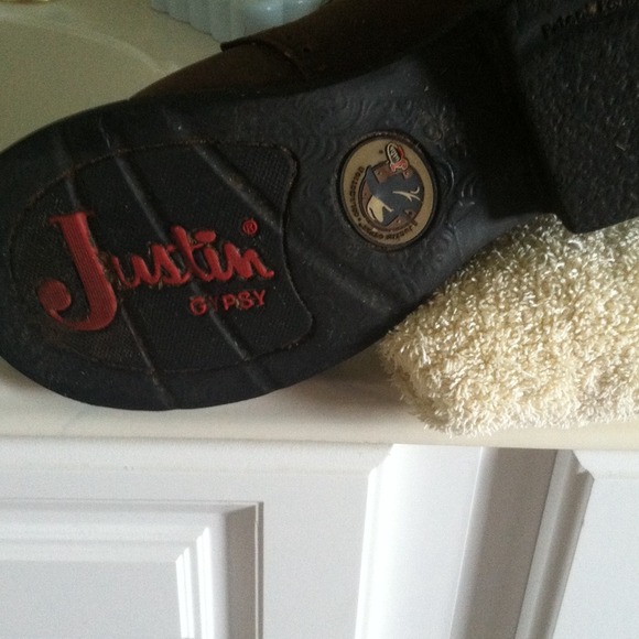 REDUCED JUSTIN COWGIRL BOOTS - Picture 3 of 4