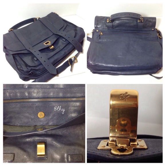 ❌SOLD❌PROENZA SCHOULER PS1 LARGE SATCHEL  MIDNIGHT - Picture 3 of 4