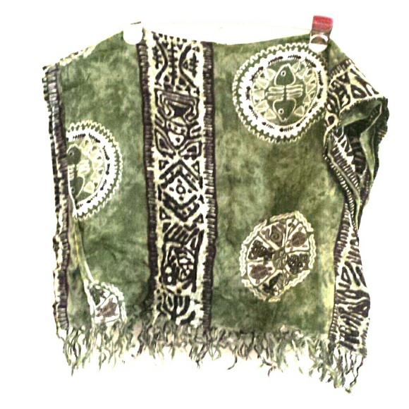 Green full length beach cover up wrap