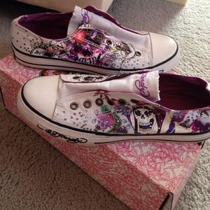 Worn a few times Ed Hardy sneakers