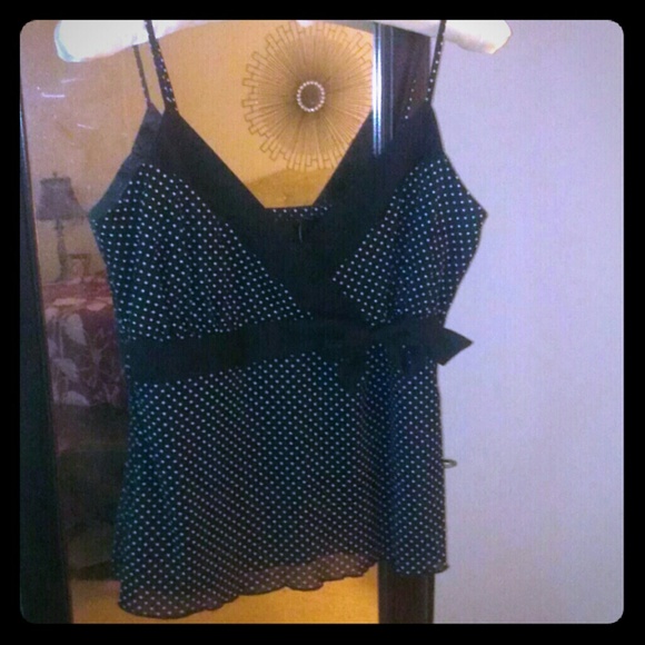*SALE!!* Black & White Polka Dotted Top
