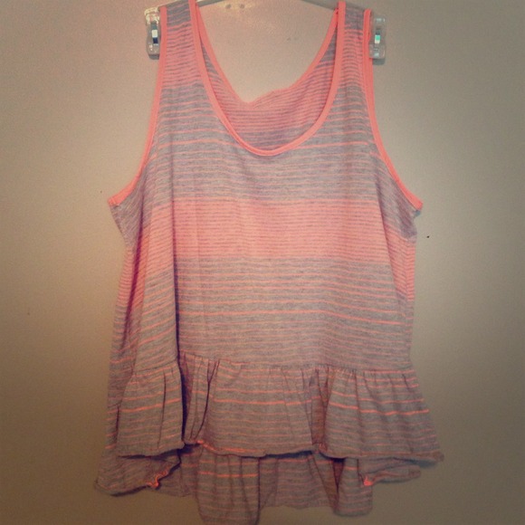 A grey and pink patterned shirt