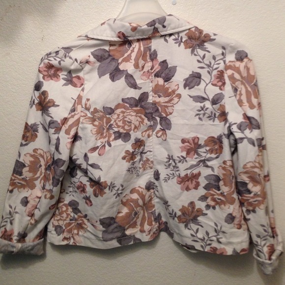 Floral denim jacket