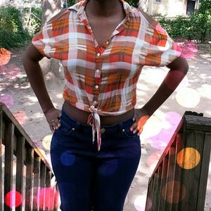 Plaid crop top