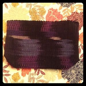 Black and Purple woven Vintage clutch