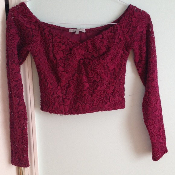 Charlotte Russe Lace Crop Top