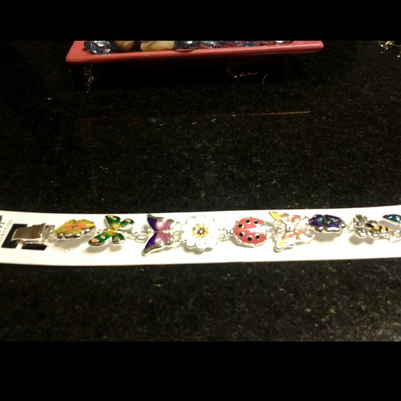 Spring theme charm bracelet