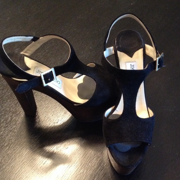Size 38 Jimmy Choo black platforms