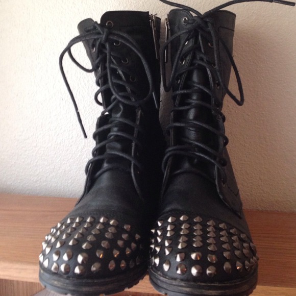 studded combat boots