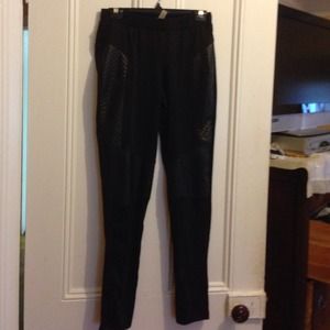 Leather material pants leggings