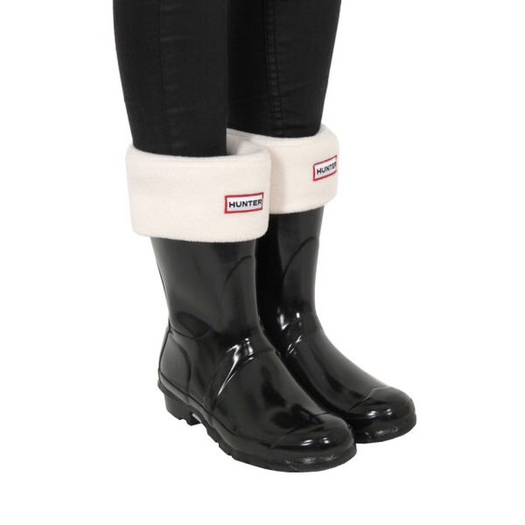 Hunter original short black gloss rain boots