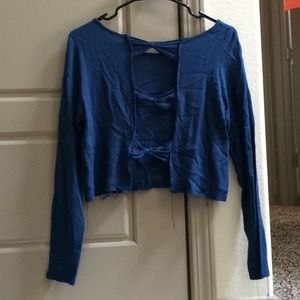 blue crop top